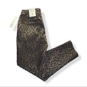 Women's Metallic Leopard Pants Ankle Size 4